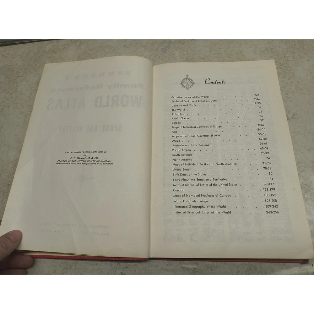 Hammond's Family Reference WORLD‎ ATLAS 1962 hardcover